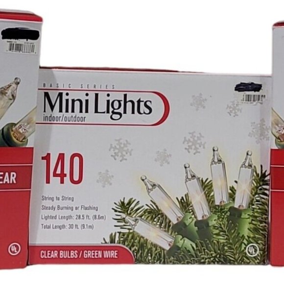 Basic Series Mini Lights for outdoor/indoor 140 count Lot of 3 - Picture 1 of 5
